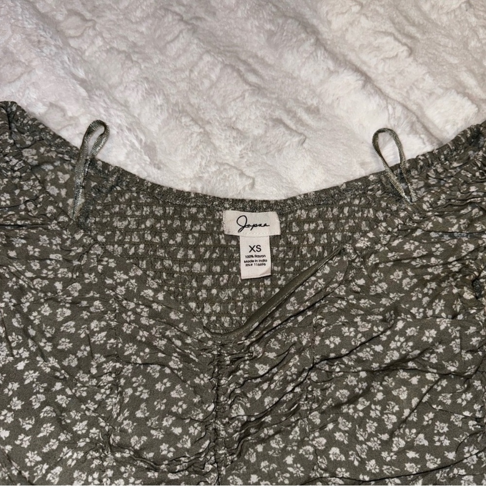 Japna Sage Green Floral Top - XS - Picture 3 of 4